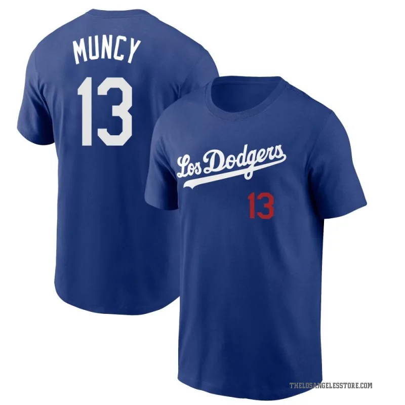 Women's Max Muncy Los Angeles Dodgers Backer Slim Fit T-Shirt - Ash